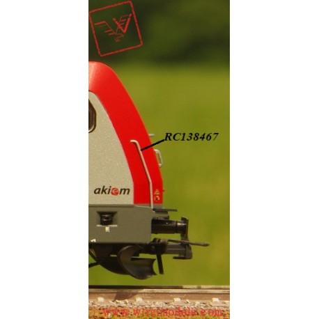 Roco 138467 Griffstange re.lack. - weißal (corrimano frontale destro).