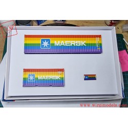PT TRAINS 190013 - Set Container MAERSK Rainbow, Limited Edition. ep. VI.