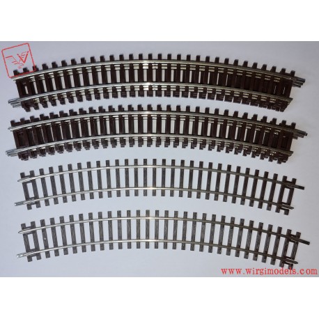Roco 42423 - Set 10pz - Binario curvo R3, 30°