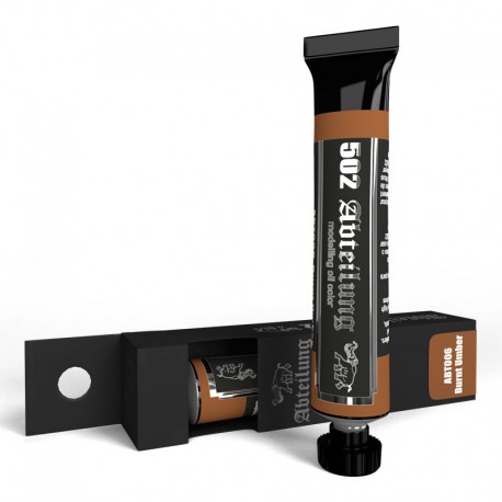 ABTEILUNG 502 ABT006 - Colore a olio Burnt Umber, Terra d'ombra bruciata, 20ml