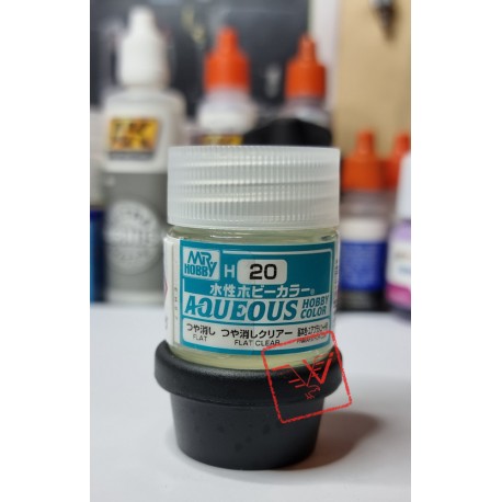 Gunze - Mr Hobby H20 - Aqueous Hobby Colour - Flat Clear (trasparente Opaco) da 10ml