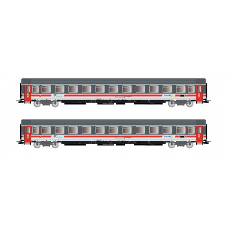 Rivarossi HR4356 - In Prenotazione - FS, set di 2 carrozze UIC-Z1 "Progetto 901", 2a cl, livrea "Intercity Giorno", DC, ep. VI.