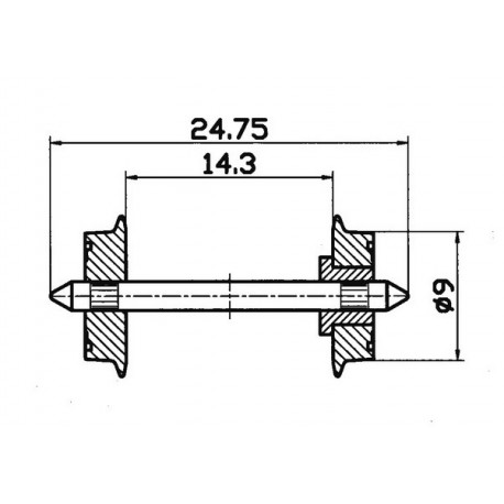 Roco 40287 - Gancio corto con presganciamento, H0.