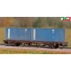 PIKO 58755 - WMLAB.:001 - Carro portacontainer con 2x container 20’ FS, DC, ep. V.