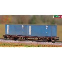 PIKO 58755 - WMLAB.:001 - Carro portacontainer con 2x container 20’ FS, DC, ep. V.