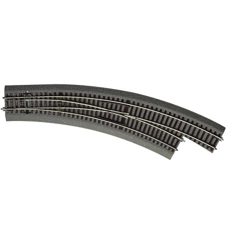 Roco RC42575 - Scambio curvo destro BWr5/6 con massicciata, azionamento manuale.
