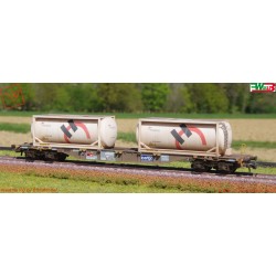 Roco 76943 - WMLAB.:001 - Carro per trasporto container, SBB, ep.: VI.