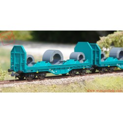 Roco 6600181 - Set da 2 pezzi: Carri per il trasporto di bobine, FS, ep V-VI.
