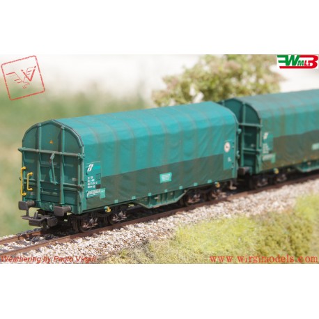 PIKO 58288 - WMLAB - Set di 2 carri trasporto coils con telone scorrevole tipo Shimmns, ep.VI