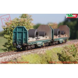 Roco 6600181 - WMLab.: 001 - Set da 2 pezzi: Carri per il trasporto di bobine, FS, ep V-VI.