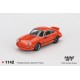 MINI GT MGT1142 - Porsche 911 Carrera RS 2.7 Tangerine with Black Livery, 1:64.
