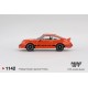MINI GT MGT1142 - Porsche 911 Carrera RS 2.7 Tangerine with Black Livery, 1:64.